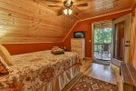 Upper level Queen bedroom with private bath and deck access